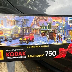 Kodak Panoramic Puzzle with Vibrant Village Scene